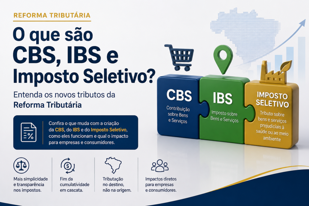 O que são CBS, IBS e Imposto Seletivo? Entenda os novos tributos da Reforma Tributária